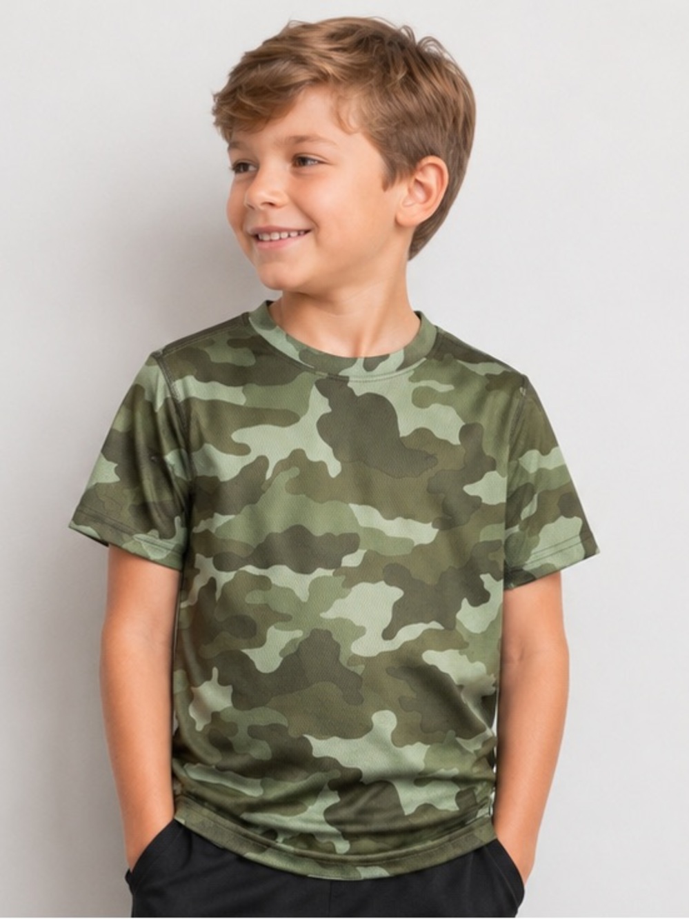 Old Navy Active Boys Camo Athletic Performance T-Shirt Size S 6-7
